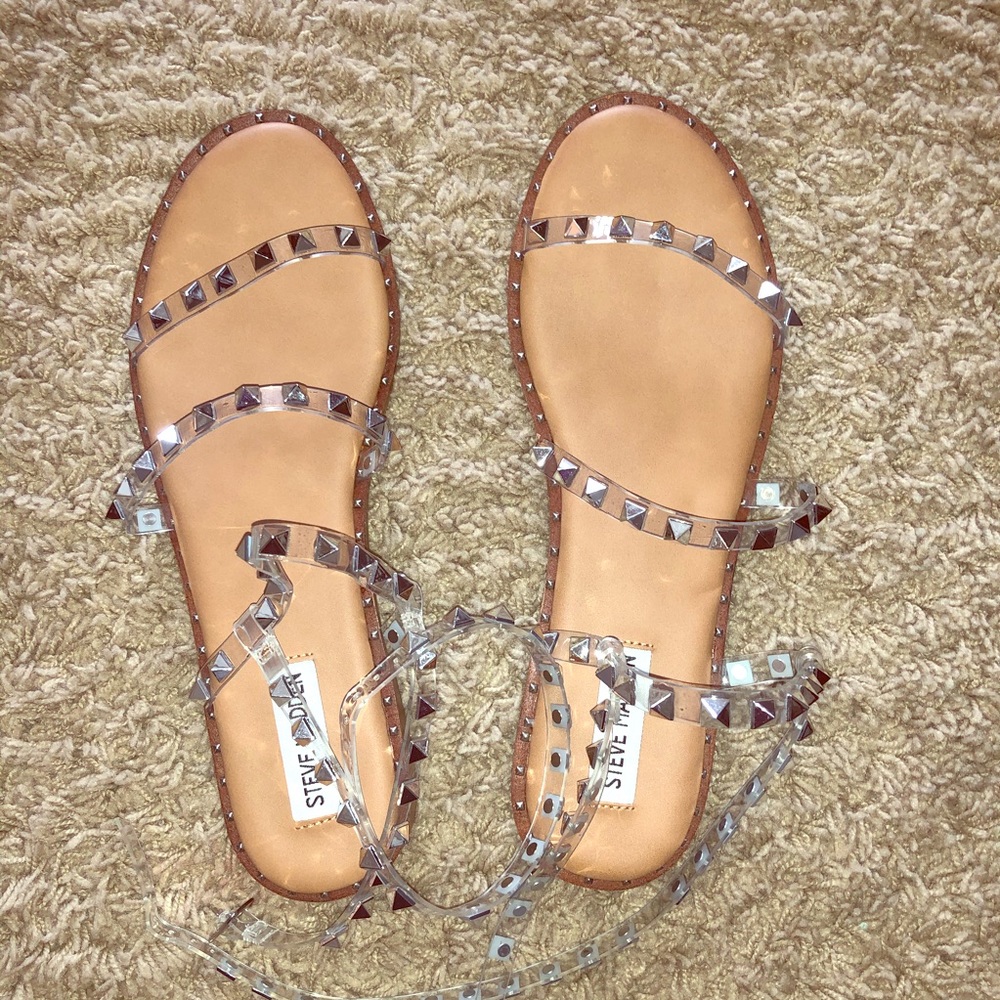 Steve Madden travel clear sandals